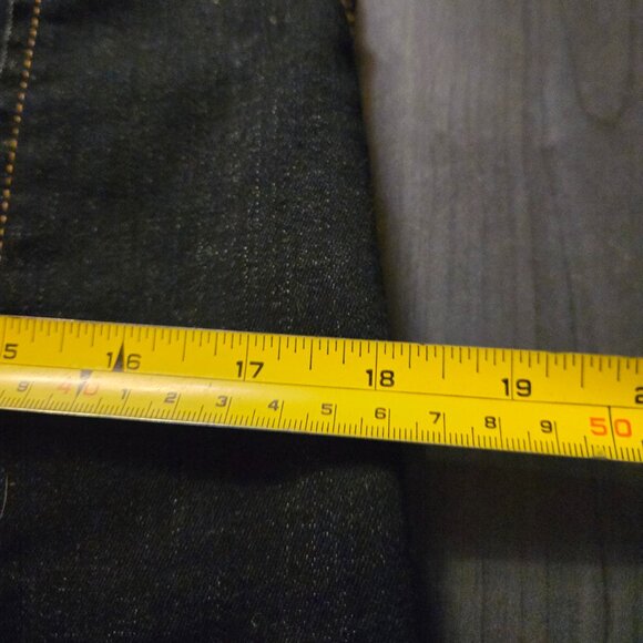 Blue Dark Wash denim Belted Long Sleeves Shirt-Dress size 12 Large - Picture 6 of 7